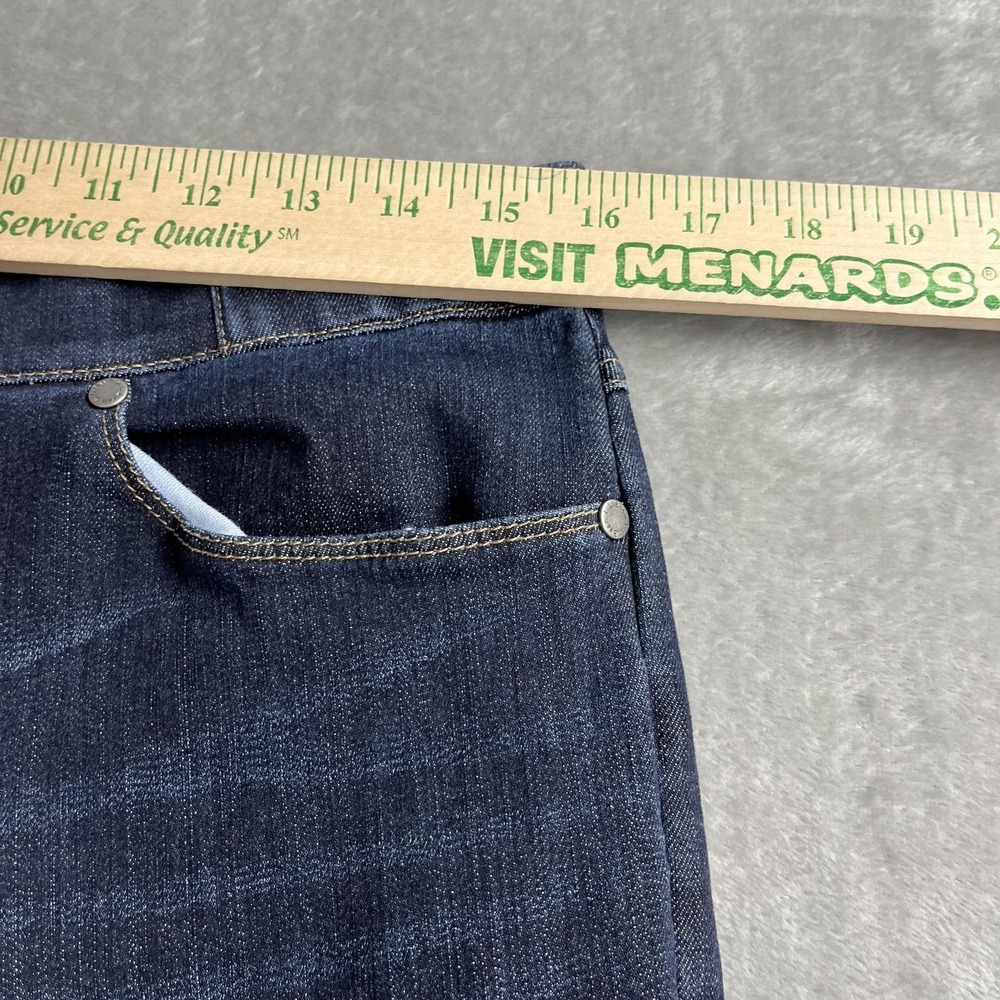 L.L. Bean Jeans‎ Womens 10 Blue Dark Wash Jogger Tapered Stretch 32x29 Denim - Picture 7 of 9